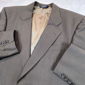 Jos‎ A Bank Jacket Brown Check 100% Wool Sport Coat Blazer Gordon 41R